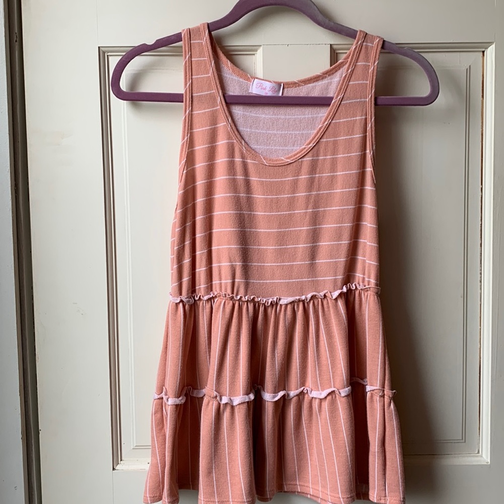 Pink Lily coral with ruffle top.